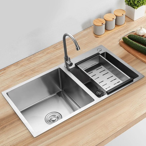 Double bowl stainless - stainless, steel