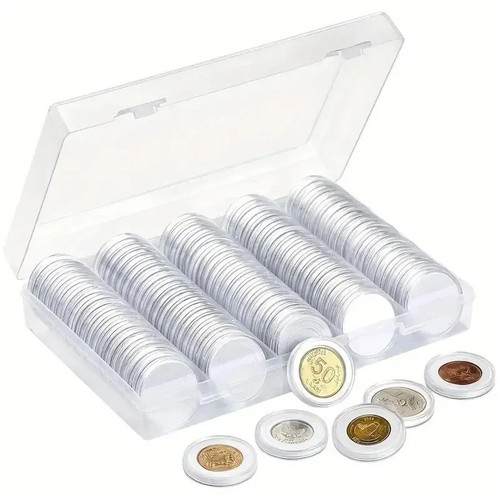 60pcs 40mm clear coin - 60pcs, capsules