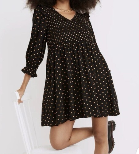 Madewell lucie neck smocked - madewell, v