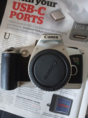 Vintage canon slr eos 500n - vintage,