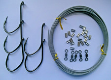 SEA FISHING  SHARK TOPE CONGER RIG MAKING KIT -- WIRE / CRIMPS / HOOKS / SWIVELS