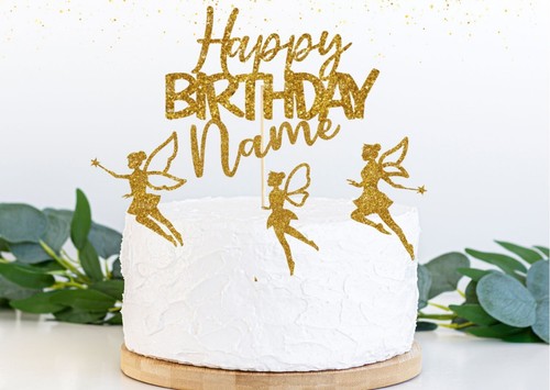 Fairy cake toppers happy - cake,