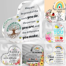 THANK YOU GIFT FOR TEACHER Teaching Assistant, Nursery Teacher Acrylic Plaque UK