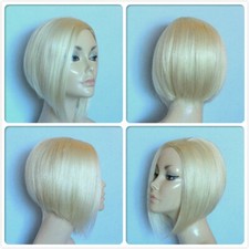 BOB SHORT HIGH HEAT RESISTANT HAIR TOP PART BLONDE LADY WOMENS DAILY FULL WIG UK