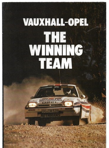 Vauxhall opel motor sport 1982 - opel,