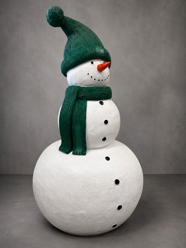 Christmas snowman with green - snowman,