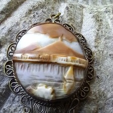 Antique Cameo Pendant Vesuvius