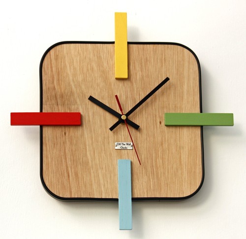 New 32cm wooden wall clock - wooden,