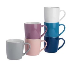 6x Coloured Tea Coffee Mug