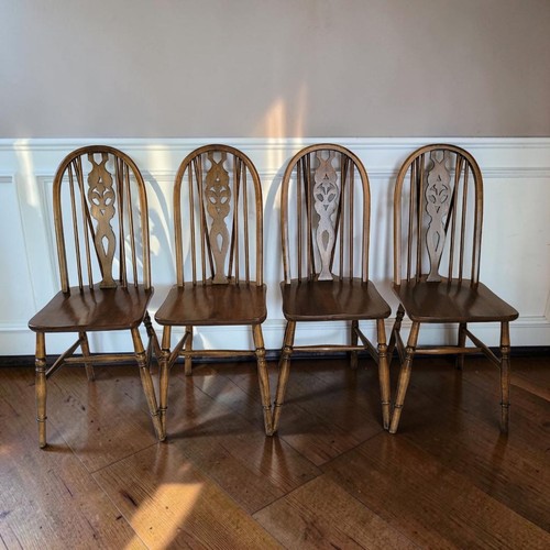 Set vintage oak - of, wheelback