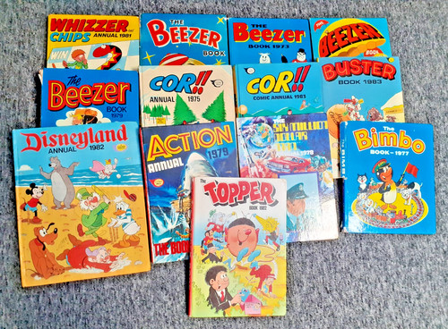 Vintage comic annuals job - vintage, lot