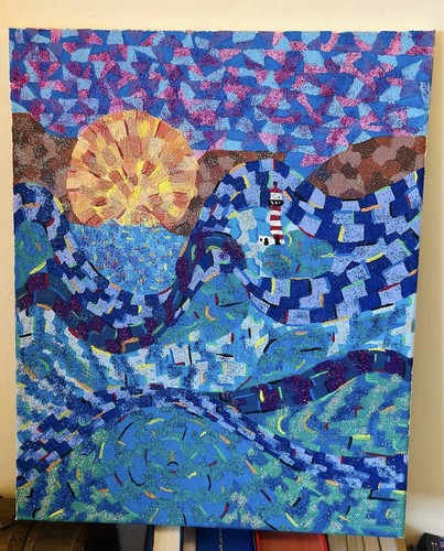 Oil canvas abstract - on,