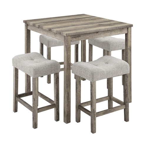 Piece wooden bar table set - 5-piece,