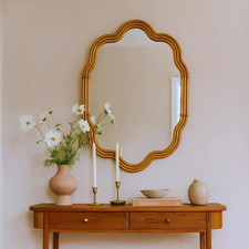 Natural Wood Framed Scalloped