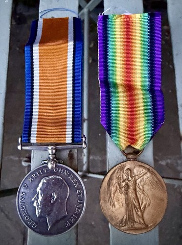 Ww1 medal pair - pair, 1/7th