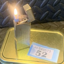 Dunhill Rollagas Silver Plated Lighter Working  Lot 52
