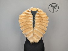 Real Fox fur collar red with