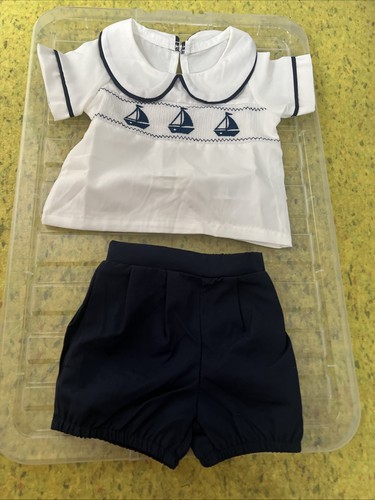 Month boy smocked - 6/9, set