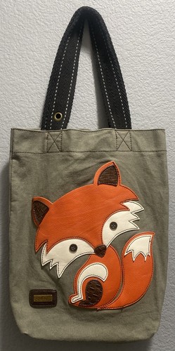 Chala green fox canvas - fox,