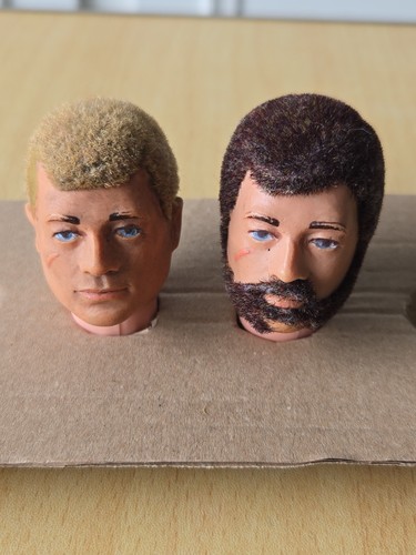 Vintage action man heads - action,