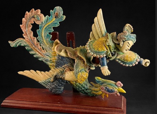 Antique chinese ceramic roof - antique,