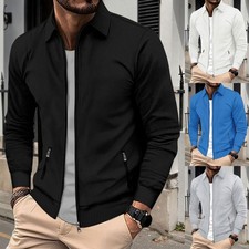 Men Waffle Cardigan Collar