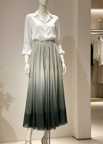 Sage green ombre - green, maxi