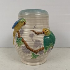 Clarice Cliff Budgerigars Vase