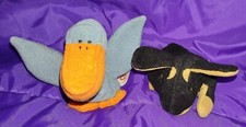 Vintage Ty Beanie Babies Scoop the Pelican and Doby Doberman Dog McDonalds 1990s