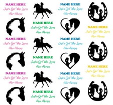 Horses Personalised gift wrapping paper Birthday / Christmas