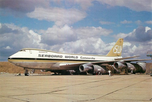 Postcard seaboard world plane - postcard,