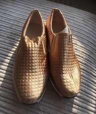 Gold Heavenly Gold Slip On Shoes Brand New Size 7 Wide Fit
