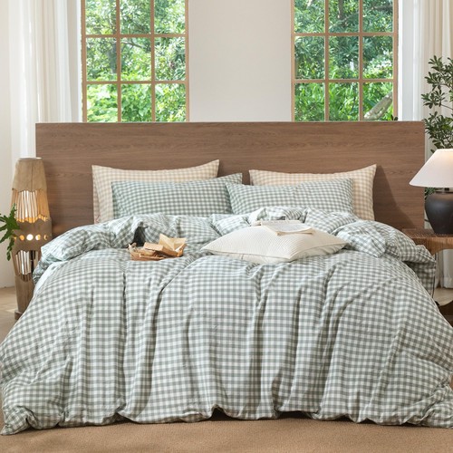 Moomee gingham duvet cover - moomee,