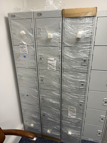 Grey metal lockable cabinet 6 - metal, cabinet,