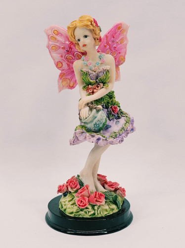 Fairy figurine pink butterfly - fairy,