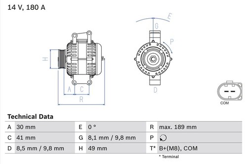 Bosch car alternator 12v - car,