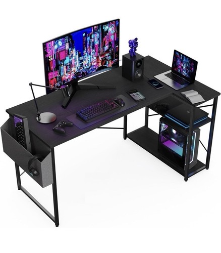 Shaped computer desk - computer,