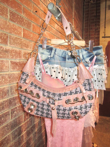 Vintage y2k pink tweed handbag - y2k,