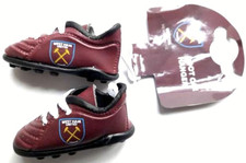 WEST HAM UNITED FC CAR MIRROR MINI BOOTS WINDOW HANGING HANG UP ACCESSORIES GIFT