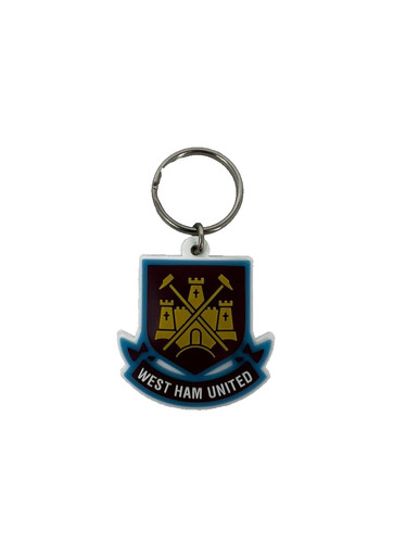 West ham pvc crest keyring - west,
