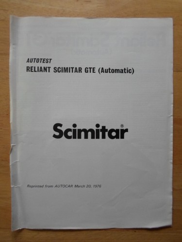 Reliant scimitar gte - gte, automatic