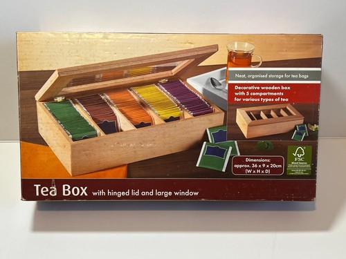Wood tea box organizer - organizer,