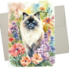 Flower Himalayan Cat Thinking