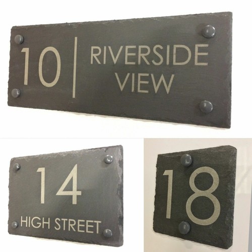 Rustic slate house - rustic, sign