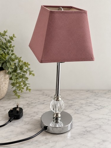 Chrome effect table lamp clear - lamp,