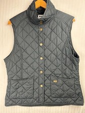 Toggi Womens Esher size 16 black quilted Gilet Casual  barbour style Equestrian