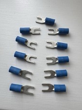 11 Blue Spade Fork Cable Crimp Connectors