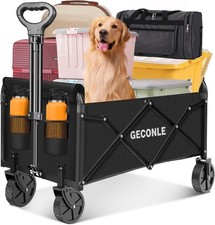 Festival Trolley Cart with 4 Wheels and Drink Holders -Auction Black-