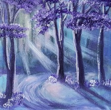 Original Oil Winter Forest