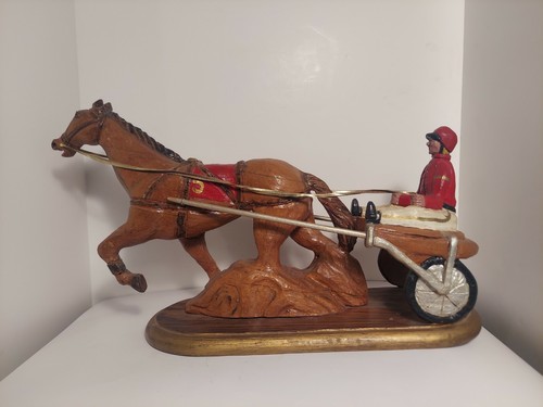 Jockey and horse - , cart